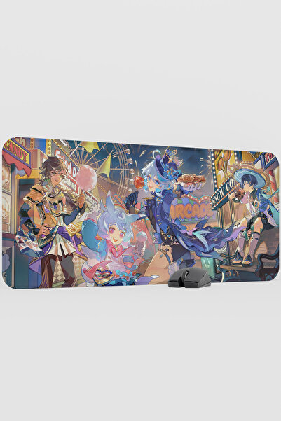 mousepad bastir سجادة ماوس للألعاب من سيثوس جينشين إمباكت أنيمي جيمر V5 - 90x...