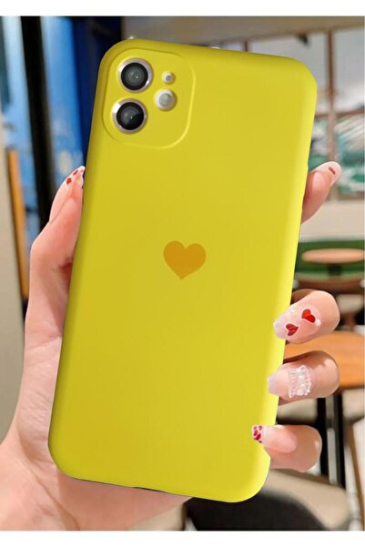 3GEN CASE حافظة مطلية بالمخمل متوافقة مع هاتف iPhone 11 مع شعار قلب