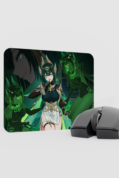 mousepad bastir Nefer Genshin Impact Anime Player V4 - 22X18 Gaming Mouse Pad...