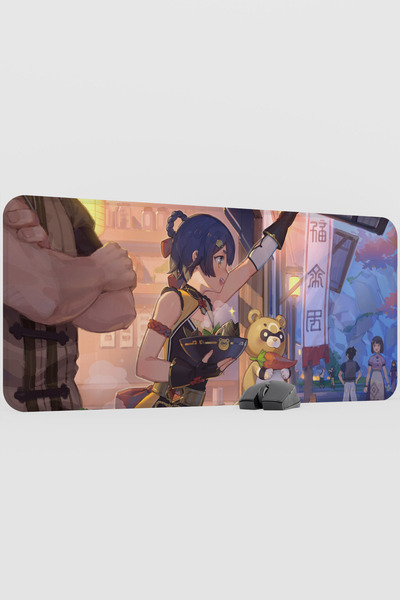 mousepad bastir Xiangling Genshin Impact Anime Player V3 - 90X40 XXL Gaming M...