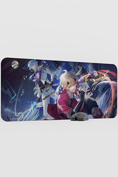 mousepad bastir Thoma Genshin Impact Anime Player V4 - 90X40 XXL Gaming Mouse...
