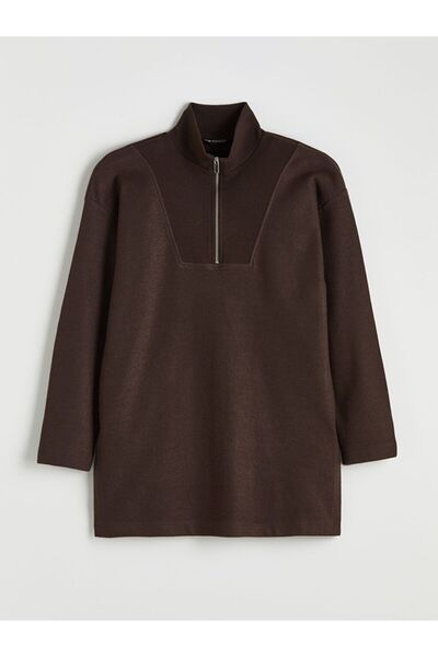 LC Waikiki Women's Stand Collar Sweatshirt Tunic