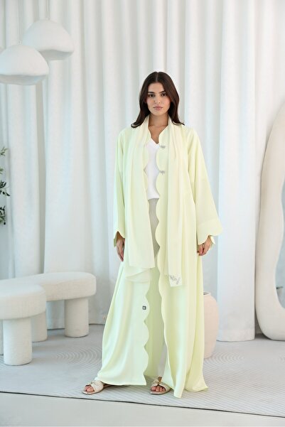 IKKXA عباية ملونة بتصميم دائري كاجوال