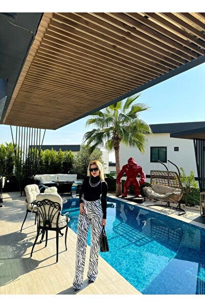 Yasmin Butik Zebra Patterned Jeans