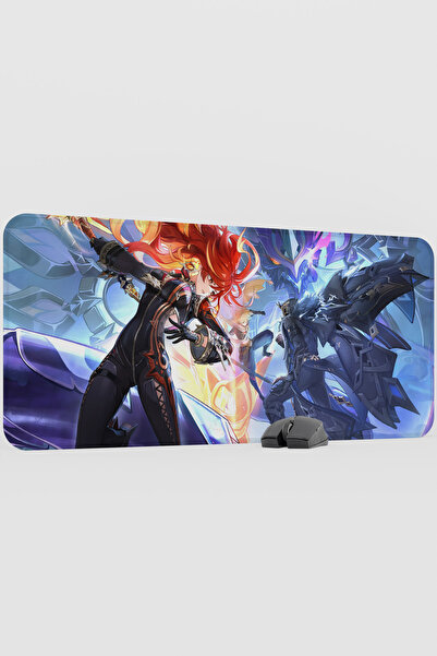 mousepad bastir Capitano Genshin Impact Anime Player V5 - 90X40 XXL Gaming Mo...