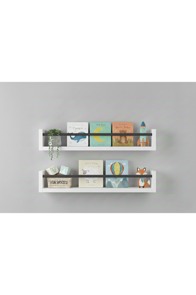 EGN WOODS 30X9 2-Piece Mdf Baby Room Organizer Children's Room Montessori Edu...