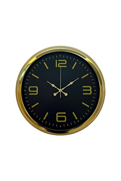 ForWhat Ceas de perete de prestigiu cu design auriu de 40 cm pentru birou, ac...