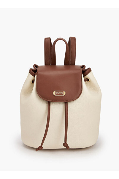 Missy Textured Backpack with Flap Closure