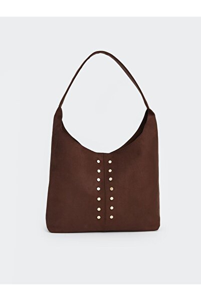 LC Waikiki Moka Troklu Suede Shoulder Bag and Wallet