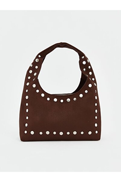 LC Waikiki Staple Detailed Suede Look Women's Shoulder Bag