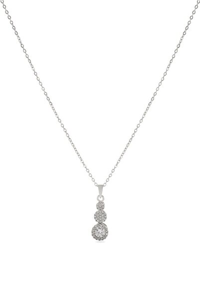 zelvona قلادة فضية من الصلب بطول 45 سم