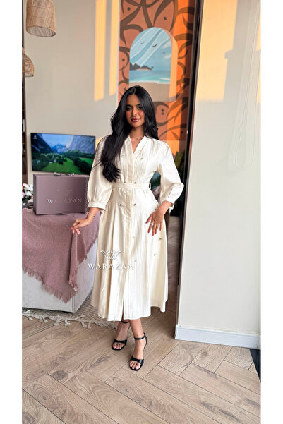 Warazan Soft dress with a waist belt