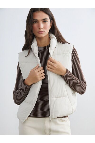 LC Waikiki Stand Collar Women's Puffer Vest