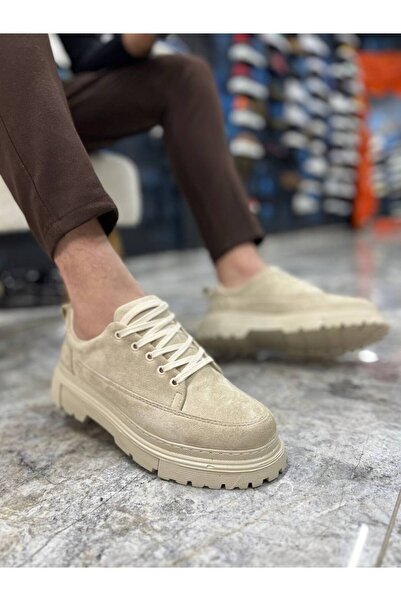 Arda Kuback Akb-702 Men's Beige Suede Casual Shoes