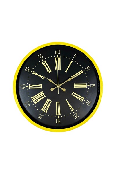 ForWhat 36cm Yellow Style Decor Wall Clock for Office Home Office Gift