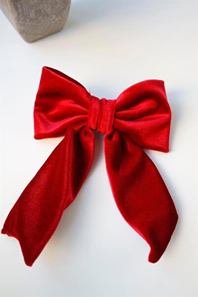 MENESSA Velvet Bow Buckle - Red