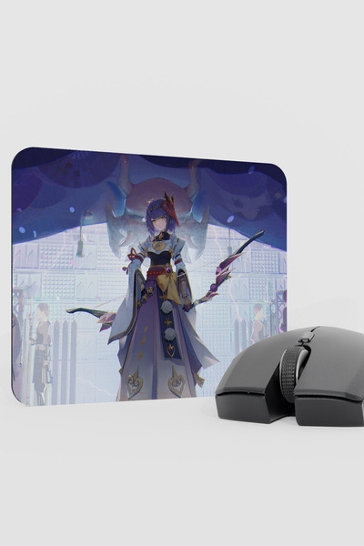 mousepad bastir Kujou Sara Genshin Impact Anime Player V1 - 22X18 Gaming Mous...