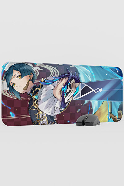 mousepad bastir Xingqiu Genshin Impact Anime Player V3 - 70X30 XL Gaming Mous...