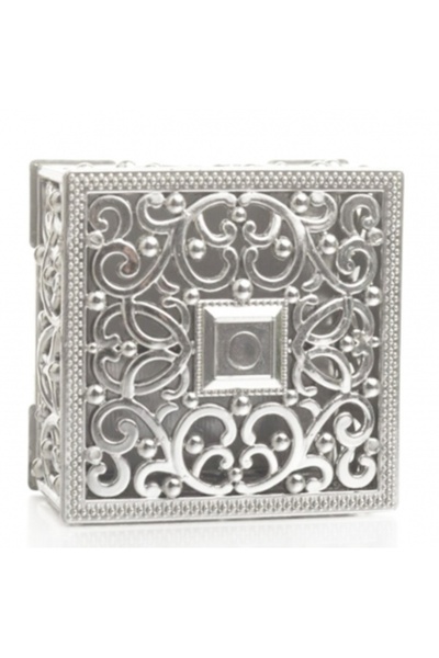 Decoratiuni Dulci Квадратна барокова сребърна кутия, кутия 6 см