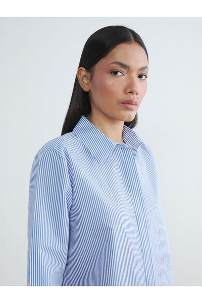 LC Waikiki Striped Poplin Women's Shirt Tunic