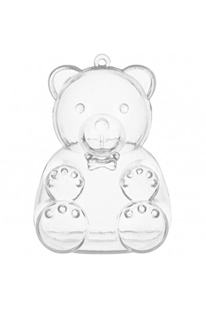 Decoratiuni Dulci Transparent teddy bear testimonial, acrylic box 7cm