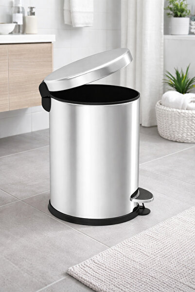 PNR HİJYEN PEDALLI ÇÖP KOVASI 5 LİTRE PASLANMAZ 430 KALİTE