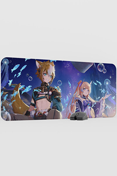mousepad bastir لوحة ماوس الألعاب Gorou Genshin Impact Anime Player V1 - 90x4...
