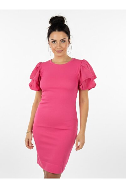 Be Best Women's Fuşa Sleeves Puffy Mini Dress Be364