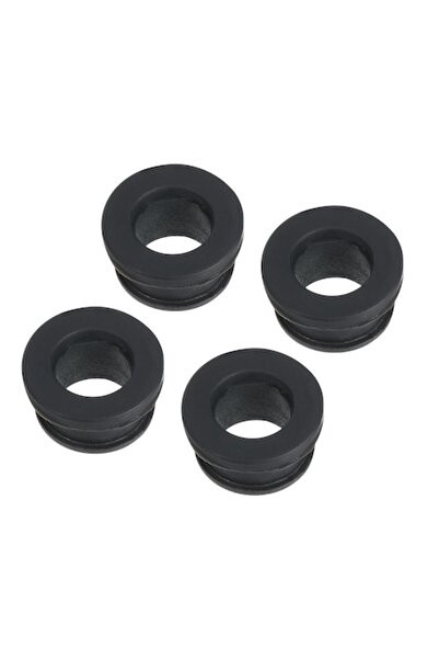 JRK Rubber Grommet, 4 pcs, Cable Protection, Cut Resistant, Silicone, Black