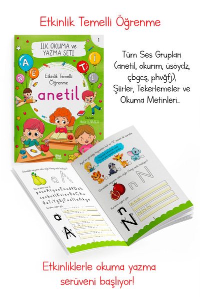 Parodi Yayınları İlk Okuma ve Yazma Seti | 1. Sınıf Anetil | Etkinlik Temelli | 10 Kitap