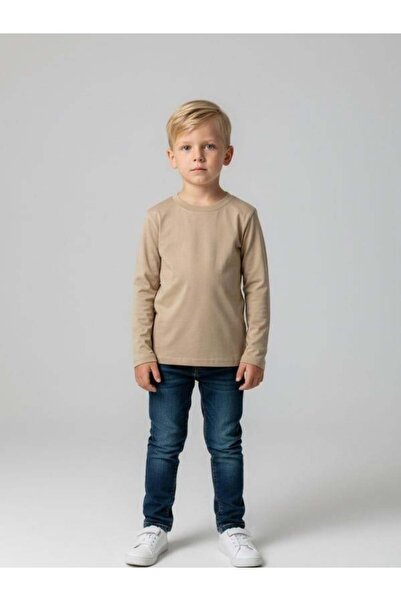 Zekids Boy's Cotton Long Sleeve Basic T-Shirt