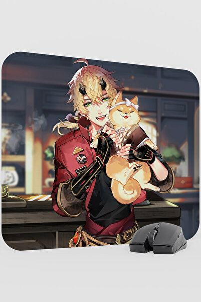 mousepad bastir Thoma Genshin Impact Anime Player V1 - 48X40 XL Gaming Mouse ...