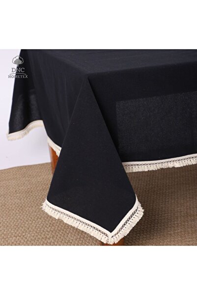 DNC home tekstil Premium Black Linen Rusted Tablecloth