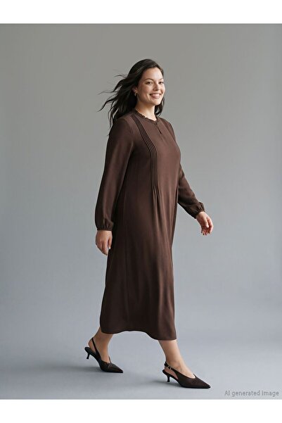 LC Waikiki Rochie cu guler elegant și cusături detaliate