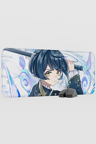 mousepad bastir Xingqiu Genshin Impact Anime Player V4 - 70X30 XL Gaming Mous...