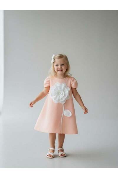 Zekids Κοριτσίστικο φόρεμα για ειδικές περιστάσεις με κεντημένα λουλούδια