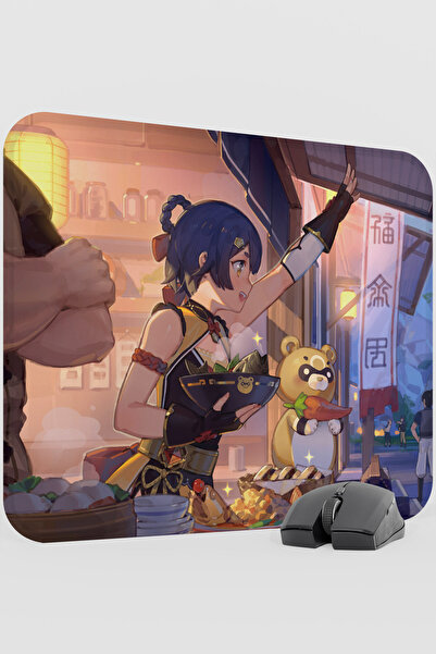 mousepad bastir Xiangling Genshin Impact Anime Player V3 - 48X40 XL لوحة ماوس...