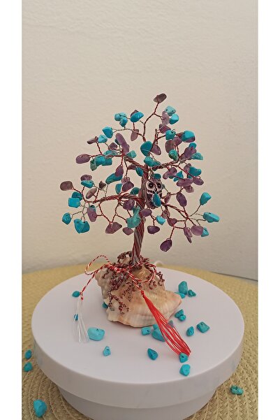 Cristaltree Martisor Tree Made of Crystals on a Shell, handmade spring gift