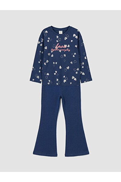 LC Waikiki Μπλουζάκι και κολάν για κορίτσια με στάμπα