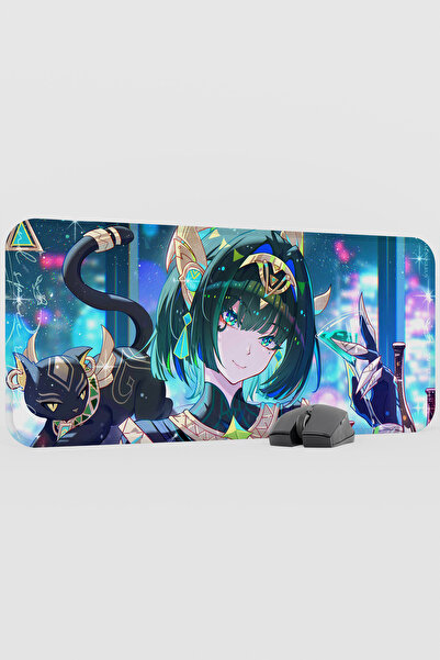 mousepad bastir Nefer Genshin Impact Anime Player V5 - 70X30 XL Gaming Mouse ...
