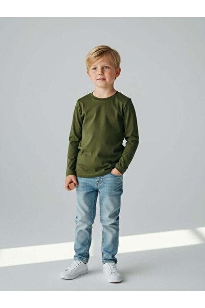 Zekids Boy's Cotton Long Sleeve Basic T-Shirt