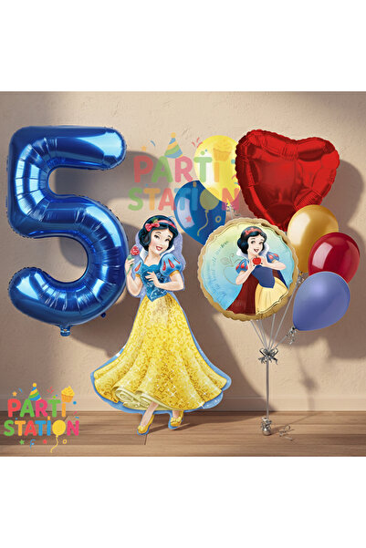 Parti Station Pamuk Prenses Konsept 5 Yaş Doğum Günü Balon Seti