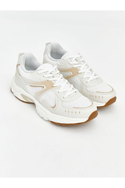 LC Waikiki Xside Beige Lace-Up Women's Sneakers