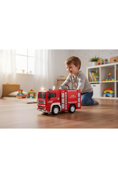 Sunman Sesli ve Işıklı Su Fışkırtan Oyuncak İtfaiye Aracı 20 Cm