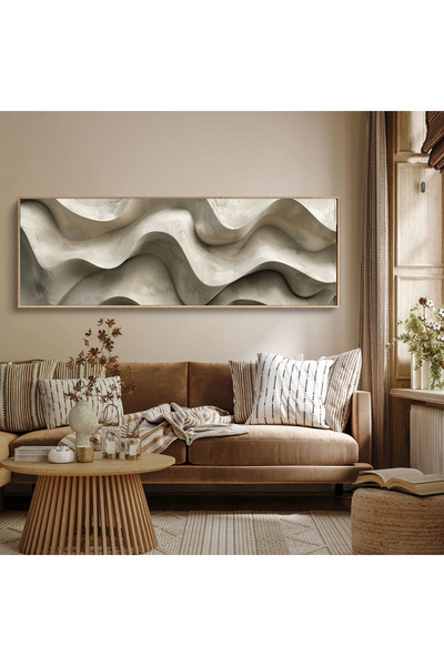 woodhomeworks Tek Parça Gerçek Ahşap Yatay Panorama Çerçeveli Tablo moda tasarım