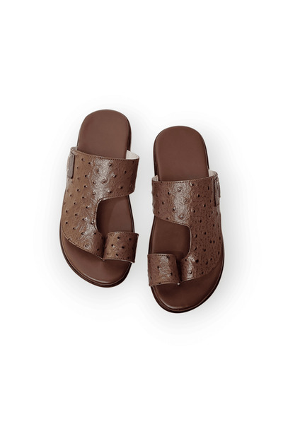 chic najd Brown leather sandal shoes - size 41