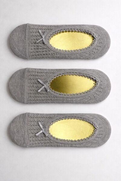 YAADE 3 Pairs of Women's Lace Ballerina Socks