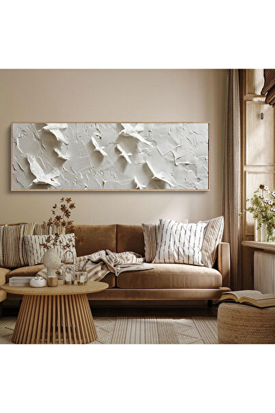 woodhomeworks Tek Parça Gerçek Ahşap Yatay Panorama Çerçeveli Tablo moda tasarım