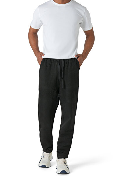 SilverStone بنطلون رجالي خصر مطاطي مريح يومي ارجل واسعة