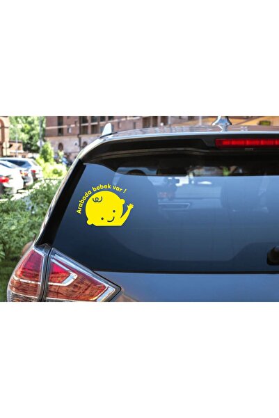 Turuncu Sticker Baby in car window sticker 15x11 cm